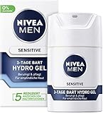 Nivea Men Sensitive 3-Tage Bart Hydro Gel im 1er Pack (1 x 50 ml), Feuchtigkeitscreme für Männer mit empfindlicher Haut & 3-Tage Bart, beruhigende Gesichtscreme