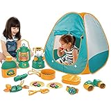 smashing Kinder Camping Spielzelt Spielzeug | Camping Gear Spielzeug für Kinder Outdoor Camping Spielzeug - Indoor Outdoor Pretend Play Set für 3+ Kleinkinder, Jungen, Mädchen, inklusive