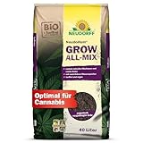 Neudorff NeudoHum Grow All-Mix – Bio Cannabis Erde für schnelles Wachstum und eine reiche, gehaltvolle Ernte. Torffrei und für alle Wachstumsphasen, 40 Liter