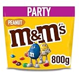 M&M’s Peanut Großpackung Schokolade, Halloween Schokolade, Schokolinsen mit Erdnusskern und bunter Zuckerhülle als Halloween Süßigkeiten, 1 x 800g