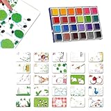 Fingerfarbe für Kleinkinder - Abwaschbares Kunstset, ungiftige Farbfarben, Bastelset ohne Chaos | Sicheres und leicht zu reinigendes Design mit glänzenden Pigmenten für die