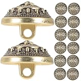 Veemoon 15 Stück Teiliges Metallknöpfe mit Vintage Blumenmuster Robuste Anzugknöpfe für Mäntel und Jacken Modische Britische Stil Nähknöpfe für DIY Bekleidung und Ersatz