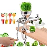 Manuelle Entsafter aus Edelstahl Weizengras Saftpresse Squeezer, Beerenpresse Manual Saftpresse Weizengras-Gemüse-Obst-Extraktor mit Schraubklemme für Tischmontage, 5.5cm (A)