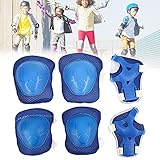 Kids Knie- und Ellbogenpolster Set, Kids Knie -Schutzausrüstung Kit, Knie -Ellbogen -Pad mit Handgelenkswächter Kinderschutzschutzpolster