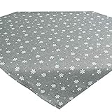 Tischdecke Snow grau, 85x85 cm, Moderne Mitteldecke zu Weihnachten