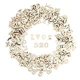 204 Stück Holzbuchstaben und Zahlen 15mm Buchstaben Holz A-Z Holznummern 0-9 Klei ne Holzzahlen,Unbearbeitete Holz Buchstaben Deko,für DIY Kunsthandwerk Hochzeit Festival Party