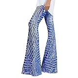 Schwarze Kurze Hose Damen Elegant Bein Mode Shiny Hight Taille Ausgestellte Hose Dance Lange Hosen Streetwear (Blue, S)