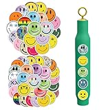 120 Stück Smiley Emoji,Smiley Aufkleber,Sticker Groß in 60 Verschiedenen Stilen,Belohnungssticker für Scrapbook,Journal,Notebook,Colorvolle Emojisticker Scrapbooking,Notizbücher,Kids Spielzeug