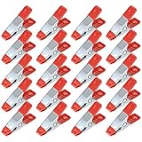 2 Zoll Metallfeder Klemmen Clips, 20 Stück Federzwinge klemmzwingen, Holz Klemmen, Rubber Coated Tipped Grip Holder für Planen, Camping, Holzbearbeitung, Modellbauwerkzeug