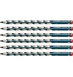 STABILO - Ergonomischer Dreikant-Bleistift für Rechtshänder - EASYgraph in petrol - 6er Pack - Härtegrad HB