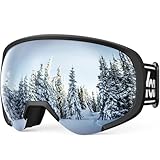 YOZISS OTG Skibrille für Herren Damen,Snowboardbrille für Brillenträger Anti-Beschlag & 100% UV-Schutz,OTG Skibrille Schneebrille für Skifahren & Wintersport
