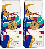 Lavazza, Tierra for Cuba, Gemahlener Bio-Kaffee, Ideal für die Moka-Kanne, mit Aromen von Schokolade und Trockenfrüchten, Arabica und Robusta, Intensität 7/10, Mittlere Röstung, 180 g (Packung mit 2)
