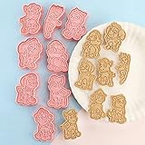 Keksausstecher Ausstechformen Kinder,Keksausstecher Backformchen Set Für Gebäck, Sugarcraft, DIY, Kuchendekoration Schokoladenform Cookie (Pink)