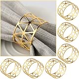 Metall Gold Serviettenschnallen Blätter für Hochzeitsfeier Abendessen Jubiläum Tischdekoration Napkin Rings Weihnachten 6 Stück