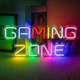 ineonlife Gaming Zone Neon Schild Buntes LED Gaming Neon Licht für Wand Dekor Brief Neon Licht Zeichen für Spielraum, Spiel Zone, Mann Höhle, Geschenke für Gamer, Jungen, Männer