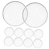ORFOFE 10 Stück Teiliges Rundes Grillrost aus Langlebiges Bbq Grillgitter für Outdoor grillen Vielseitiges Grillnetz als Grillmatte und Abkühlgitter Geeignet für Fleisch Gemüse Fisch und