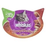 Whiskas Knuspertaschen Katzensnacks Rind, 60 g