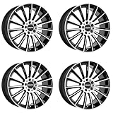 4x Carmani Felgen Alufelgen 17 Fritz 8,0x18 ET35 5x112 black polish kompatibel mit Mercedes A B C-Coupé C CL CLA CLC CLK CLS E EQA EQB GLA GLB GLC G