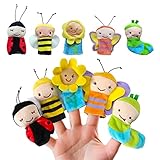 5 Stück Fingerpuppen,Liwein Niedliche Fingertiere Baby Story Time Requisiten Spielhandschuh Klein Tier Fingerpuppe Set für Geschichte Zeit Kindergeburstag Gastgeschenk Mitgebsel Fingerpuppen