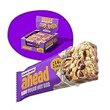 AHEAD Low Sugar Nut Bar | Nussriegel Müsliriegel ohne Zuckerzusatz mit Cashewkernen, Salzbrezel & Milchschokolade- 12x35g mit nur 1,7g Zucker pro glutenfreiem Riegel - Cashew Pretzel