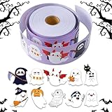 Geister-Sticker Rolle 500 Stück | Niedliche Geister Laptop | Halloween Sticker für Laptop Skateboard Wasserflasche Schulmädchen Teens