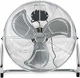 Stagecaptain FV-200 MkII 20' Bodenventilator - 20' (51 cm) große Windmaschine - 3 Gebläsestufen - 120 Watt Leistung - 120° stufenlos neigbar - Verchromte Metallausführung - 1,6 m Netzkabel - Chrom