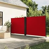 Home & Garden Seitenmarkise, einziehbar, Rot, 160 x 600 cm, Möbelwahl
