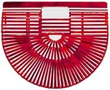 Acryl Handtaschen Korbtaschen Handgestrickte Taschen Hohle Handtaschen Strand Frauen Taschen, Pearlescentred, One Size