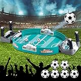 Zocipro Interaktives Tischfußballspiel mit 6 Fußbälle, Mini Tischkicker Desktop Spielzeug Tisch Fußball Kit, Innen 2-Spieler-Party-Tischkicker-Spielzeug-Geschenk für Kinder Erwachsene (6-Ball)