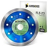 Amboss Diamant Trennscheibe Ø125 x 1.2 mm x 22.2 mm (Für Keramik, Fliesen, etc.) - Segmenthöhe: 10 mm (gesintert)