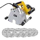 Mauernutfräse Schlitzfräse Fräse 1.800 Watt + 3 Paar Diamanttrennscheiben 150 mm