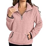 Generisch Fleecejacke Damen Winterjacke Warm Teddyjacke Elegant Bekleidung Wintermantel übergangsjacke Bequem Strickjacke Cordjacke Freizeitjacke Fashion Elegant Wollmantel Fleece Baumwolle Jacke