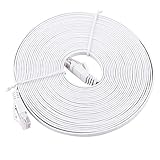 RASTKY CAT6-Hochleistungs-Flach-LAN-Kabel für Gigabit-Ethernet 1000 M für Notebook-Benutzer, weiß, 1 M (#6)