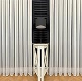 casavelo Glitzernd Bambus-Voile Gardine, Glatt Genäht Ohne Falten, Wohnzimmer Vorhang, Für Schienensystem und Für Gardinenstange Geeignet,vorhange (glänzend, H:245xB:300 cm (1er Pack))