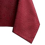 AmeliaHome Tischdecke 40x40 cm Mitteldecke Tischtuch Tafeldecke Fleckschutz Lotuseffekt Abwaschbar Wasserabweisend Ornament Bordeaux Gaia