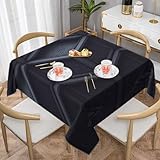 KIRROWE Mitteldecke Dark kariert quadratisch, 140 x 140 cm, Tischdecke für Küche, Esszimmer, Tischdeko leicht zu reinigen