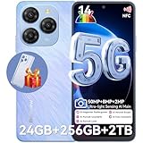 Blackview Shark 9 Handy 5G 24GB+256GB /2TBTF, 2.7GHz Octa Core, Super PD 50MP AI Fotoalbum, Android 14 Smartphone ohne vertrag, 6.67“, 5000mAh Mit 18W, Dual SIM Handys/Fingerabdruck/Face ID/GPS/NFC