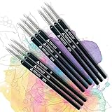 TRITART Pinsel für Acrylfarbe fein - 3 mal 3-er Pinselset zum Malen - Feine Malpinsel für Aquarell Acryl & Öl geeignet - Künstlerpinsel für Malen nach Zahlen
