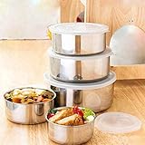 Igemy Brotdose Lunchbox Edelstahl Meal Prep Boxen Bento Box Lunch Box Edelstahl Brotdose Brotzeitbox Brotdosen Butterbrotdose Jausenbox Frühstücksbox Bentobox Essensbox Vesperdose brotbüchse 5 Stück