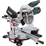 Metabo Kappsäge KGS 254 M (Kapp- und Gehrungssäge mit Zugfunktion, 602540000) 1800W, 254 mm Sägeblatt-Ø, mit Laser und LED-Arbeitslicht, im Karton
