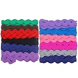 Healifty 2 Rolle Zackenlitze Trimmt Bunte Polyester Trim Bänder DIY Fertigkeit-Band zum Nähen Geschenkverpackung nach Hause Geburtstag Hochzeit Party-Deko 8Mm Style 1