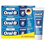 Oral-B Pro-Expert Professioneller Schutz Zahncreme/Zahnpasta mit Reinigungskristallen, 24h Schutz, Anti-bakterielle Technologie mit Stannous Fluorid, Minze & ein Hauch Zimt, 3x75ml