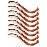 Yiurse Weiche Angelköder, realistische Barschköder, natürliche Schwimmbewegung, Angelköder für Barsch, Forelle, Hecht