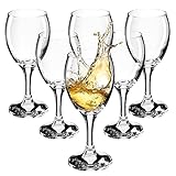 KADAX Weingläser, spülmaschinenfeste Weinkelche, Hochwertige und Elegante Gläser für Rot und Weißwein, Weinglas auf langem Stil, Kelchgläser zum Servieren (6x200ml, für Weißwein)