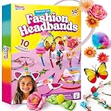 Klever Kits Stirnband-Bastelset für Mädchen, Kinder-Stirnbänder, DIY-Haar-Accessoires für Mädchen, Kinder-Bastelarbeiten, machen Sie Ihre eigenen Haar-Accessoires, Geburtstagsgeschenke im Alter von 5