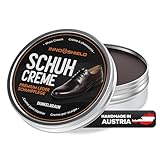 INNOSHIELD® Schuhcreme Dunkelbraun - Schuhpflege, 100 ml - Schuhcreme Braun imprägniert & schützt das Leder sehr wirksam. Hochwertige Rezeptur mit Lanolin - Handmade in Austria