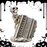Skelett-Skulpturenstifthalter, Skelett-Stifthalter, Halloween-Skelett-Stift-Organizer, Halloween-Skelett-Schreibtisch-Zubehör, Skelett-Stifthalter und Stifthalter für Stifte