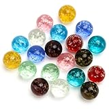 FSWWSF 20 Stück Murmeln Kinder,Glasmurmeln im Dunkeln Leuchten,Marmorbahn-Spiel,Murmelspiele für Kinder für Marmorbahn-Spiel,Glasmurmeln Bunt für Jungen und Mädchen (20)