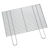 FLAMMBURO Grillroste eckig 67x40 cm - In verschiedenen Größen erhältlich, aus verchromtem Stahl, Stabstärke 4,8 mm, Grill-Aufsatz, Rost, Grillgitter, BBQ (67 x 40 cm)