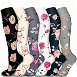 6 Paar Kompressionsstrümpfe für Damen und Herren,Kompressionssocken Sport Stützstrümpfe für Laufen,Athletik,Radfahren,Reisen (DE/NL/SE/PL, Alphanumerisch, S, M, Regular, Regular, 09-Multicolour)